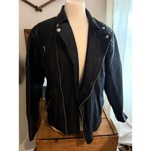 Women’s leather moto jacket. Not branded.